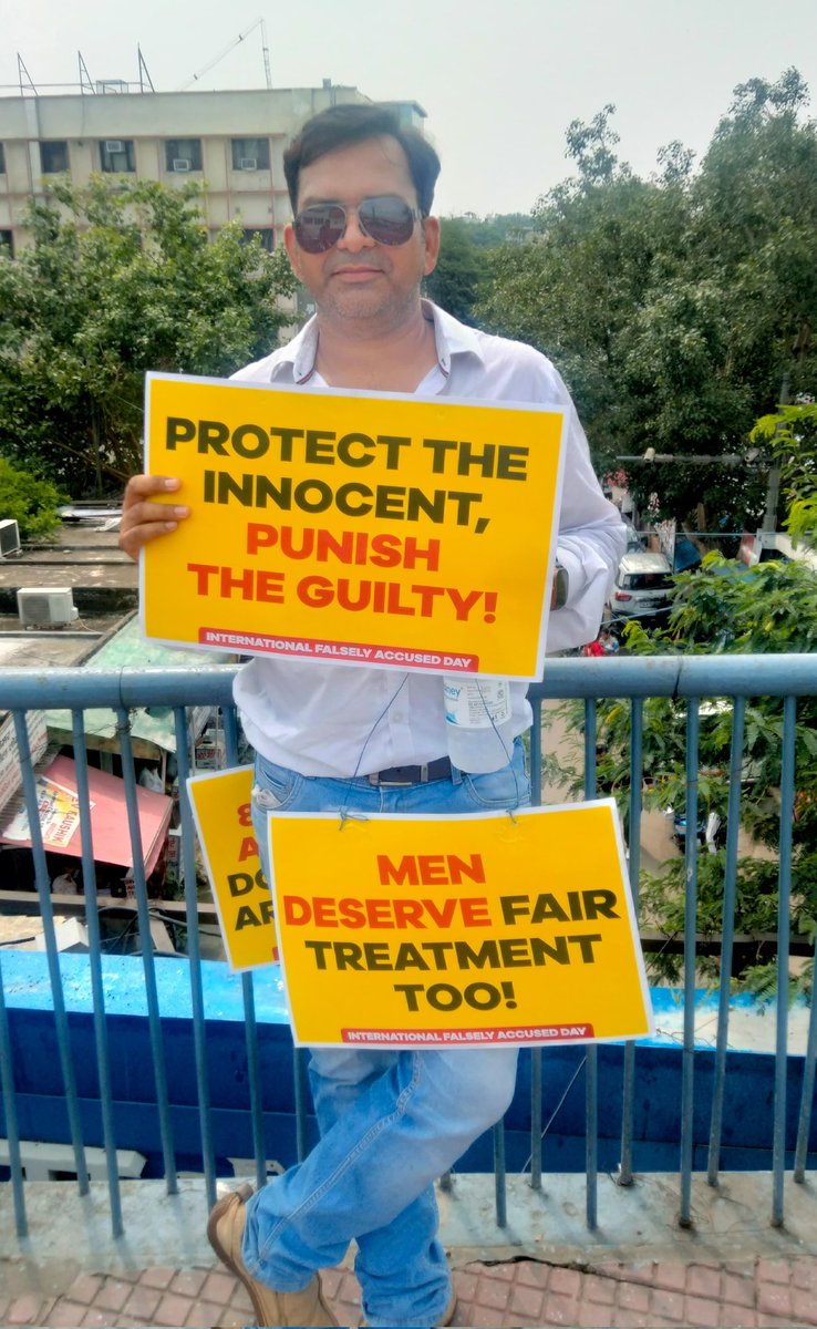 Sep 9 is observed as International falsely accused day. Our volunteers carried out activities across Delhi to raise awareness on the ill effects of misuse of gender-based laws not just on those innocents who suffer when falsely accused but on the society over all, the values of