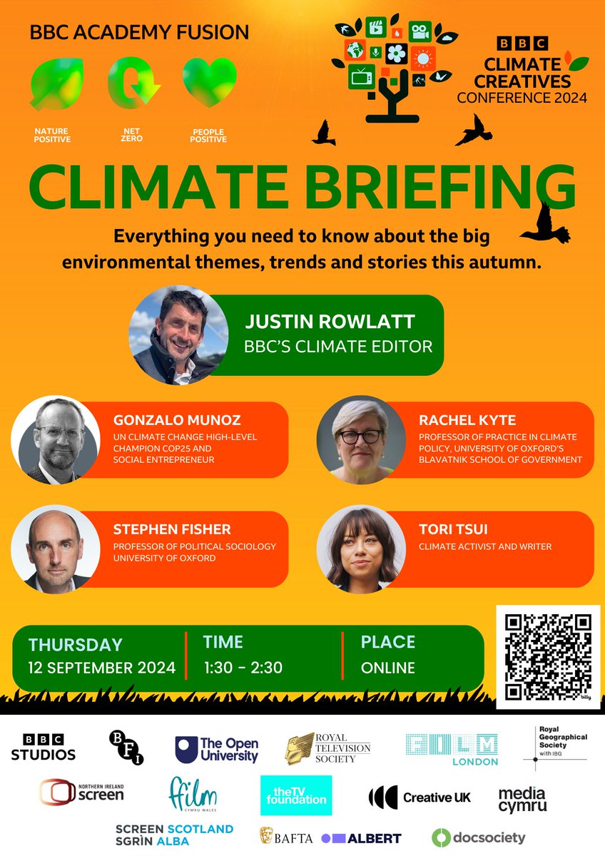 BBC Academy (@bbcacademy) on Twitter photo 🚨 There's still time to book a FREE ticket for our essential Climate Briefing this Thurs!
Join BBC Climate Editor <a href="/BBCJustinR/">Justin Rowlatt</a> & guests @stephendfisher <a href="/gmunozabogabir/">GonzaloMunozAbogabir</a> <a href="/rkyte365/">Rachel Kyte</a> & <a href="/toritsui/">Tori Tsui</a> for the latest #climate developments.
Online 12 Sep 13:30-14:30: bit.ly/ClimateCreativ… 🚨 There's still time to book a FREE ticket for our essential Climate Briefing this Thurs!
Join BBC Climate Editor <a href="/BBCJustinR/">Justin Rowlatt</a> & guests @stephendfisher <a href="/gmunozabogabir/">GonzaloMunozAbogabir</a> <a href="/rkyte365/">Rachel Kyte</a> & <a href="/toritsui/">Tori Tsui</a> for the latest #climate developments.
Online 12 Sep 13:30-14:30: bit.ly/ClimateCreativ…