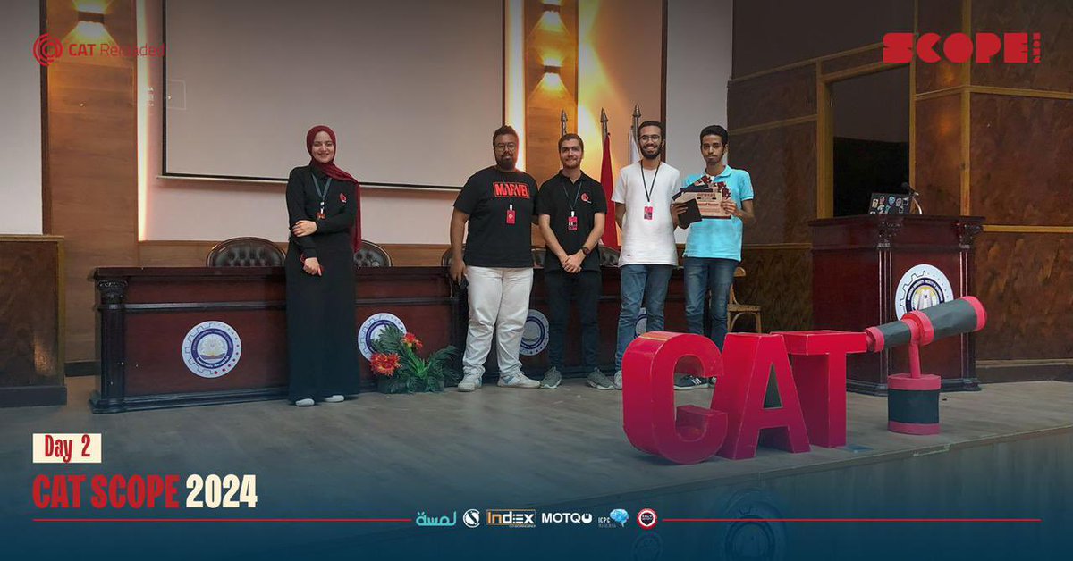 CATReloaded's tweet photo. تقديرًا لجهود أعضائنا، ومشاركتهم في مسابقة Hackathon 2024
تم الإعلان عن الفائزين في المسارات التالية:
مسار “Embedded system”
فريق "Bitws Wizards" وحصولهم على المركز الاول 🥇
فريق "Wonder" وحصولهم على المركز الثاني 🥈
فريق "HACK Team" وحصولهم على المركز الثالث 🥉
#CATScope24 https://t.co/G1V5y20SmL