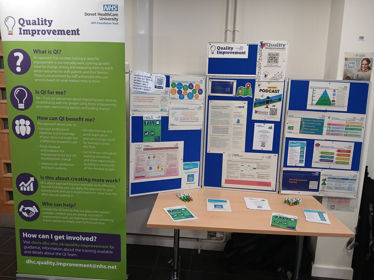 DorsetHealthQI's tweet photo. @DorsetHealth, are you ready for #QIweek!? We are ready for you! If you are visiting or working at Sentinel House today, come and find us in reception. You can also find all the QI week links by searching Quality Improvement on Doris. https://t.co/rtJXSjWaM7