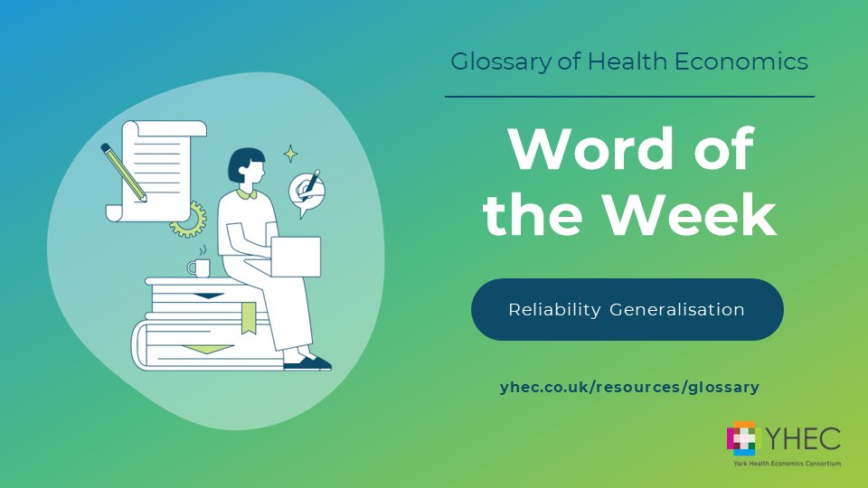 YHEC1's tweet photo. This week, our Word of the Week is Reliability Generalisation.

Reliability generalisation is a type of meta-analysis. However, rather than deriving an estimate of an overall effect size for an intervention, it provides an estimate of the internal consistency of a questionnaire, test or survey, and may be thought of as how well the individual items or questions included in the instrument correlate with each other. 

Learn more here: https://t.co/YebmVPTm46

#WOTW #WordoftheWeek
