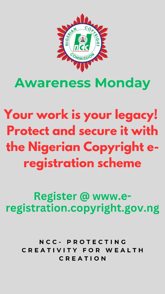 #NigerianCopyrightCommission
#Changingthecopyrightnarrativeforwealthcreation
 #CopyrightMatters #CreativityMatters