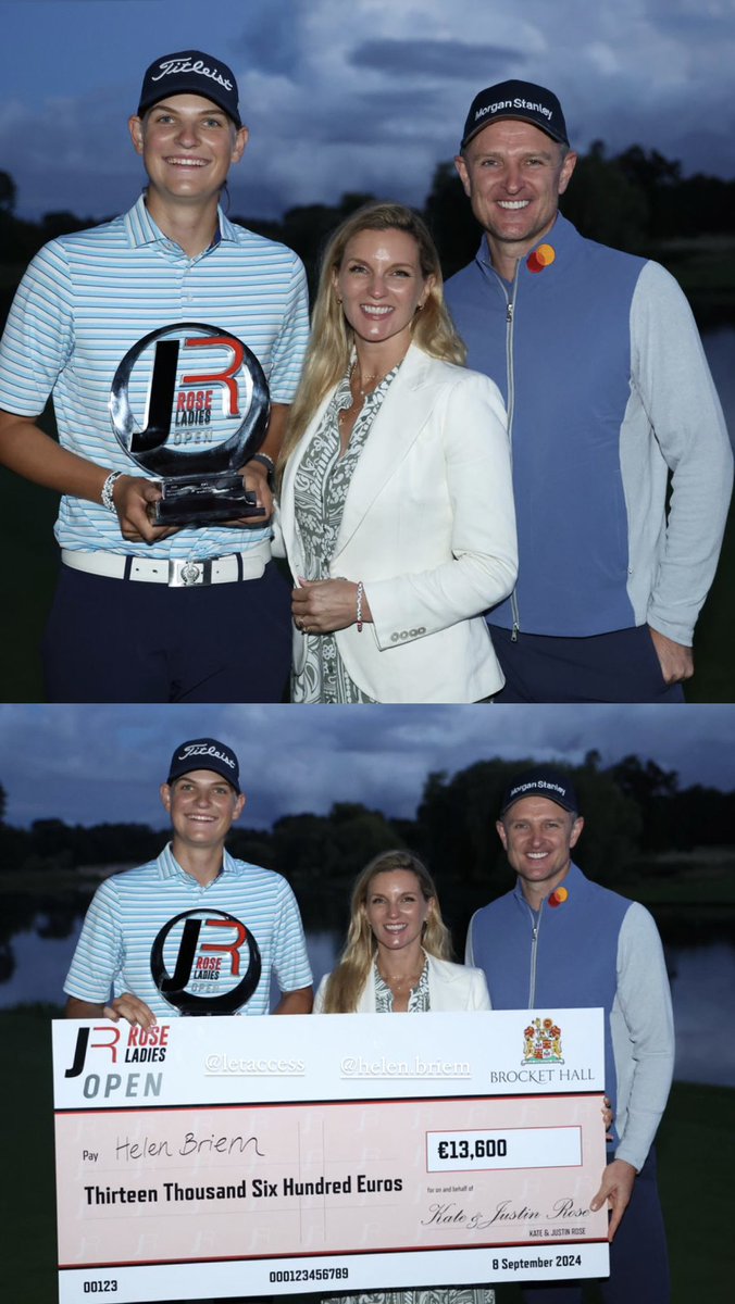 Justin ROSE (@justinrose99) on Twitter photo What an exciting finish at the 3rd Rose Ladies Open yesterday on the <a href="/LETAccess/">LET Access Series</a> in the dark!!!
Massive Congratulations Helen Briem on winning on the 3 play-off hole for her 4th LETAS win of the season and first as a professional! 🏆
Thank you to all the sponsors who share the What an exciting finish at the 3rd Rose Ladies Open yesterday on the <a href="/LETAccess/">LET Access Series</a> in the dark!!!
Massive Congratulations Helen Briem on winning on the 3 play-off hole for her 4th LETAS win of the season and first as a professional! 🏆
Thank you to all the sponsors who share the