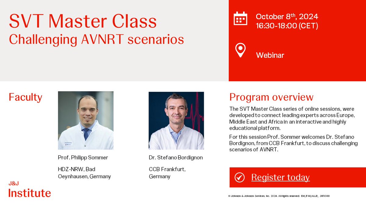 Phiso_de's tweet photo. Next edition of our #SVTMasterclass with @bordistef. This time we will focus on challenging scenaria in AVNRT ablation. Sounds trivial- but can a real challenge! Register for free: https://t.co/I5mGbdLWNr https://t.co/9grhTnHPeq