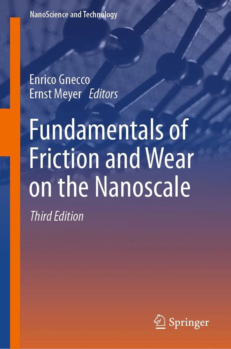🚨 Exciting News! 🚨
The latest edition of a landmark book on Nanotribology is here! 📚✨
Thrilled to contribute a chapter on the chemical/molecular aspects of this cutting-edge field. Explore more below! 👇
doi.org/10.1007/978-3-…