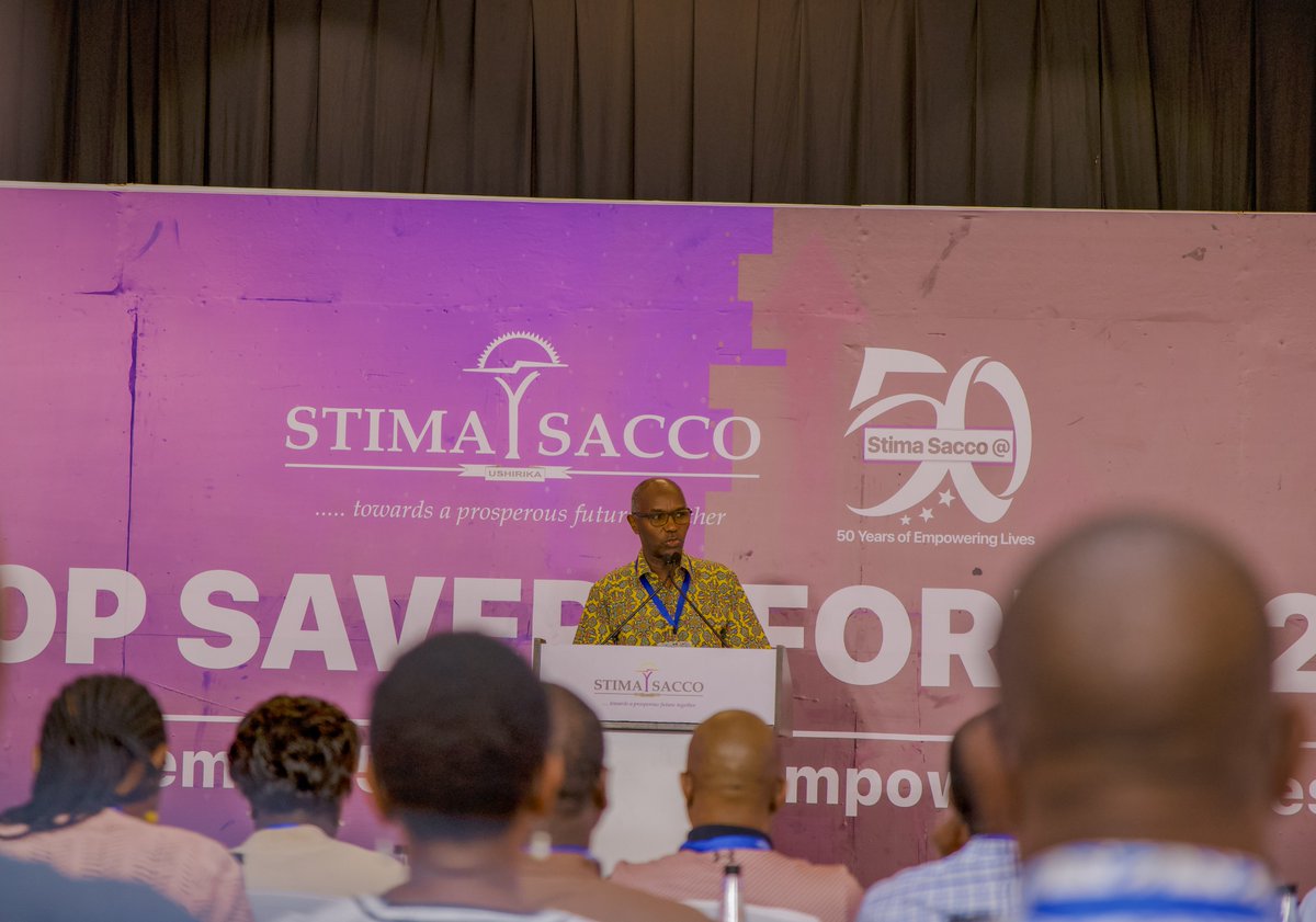 Our Former Board Chair, Eng. Albert Mugo addresses our Top Savers during the Top Savers Forum 2024.

Click youtube.com/live/0C7Dg_H3K… to follow live.

#50YearsOfEmpoweringLives
#SaccoYanguMaishaYangu