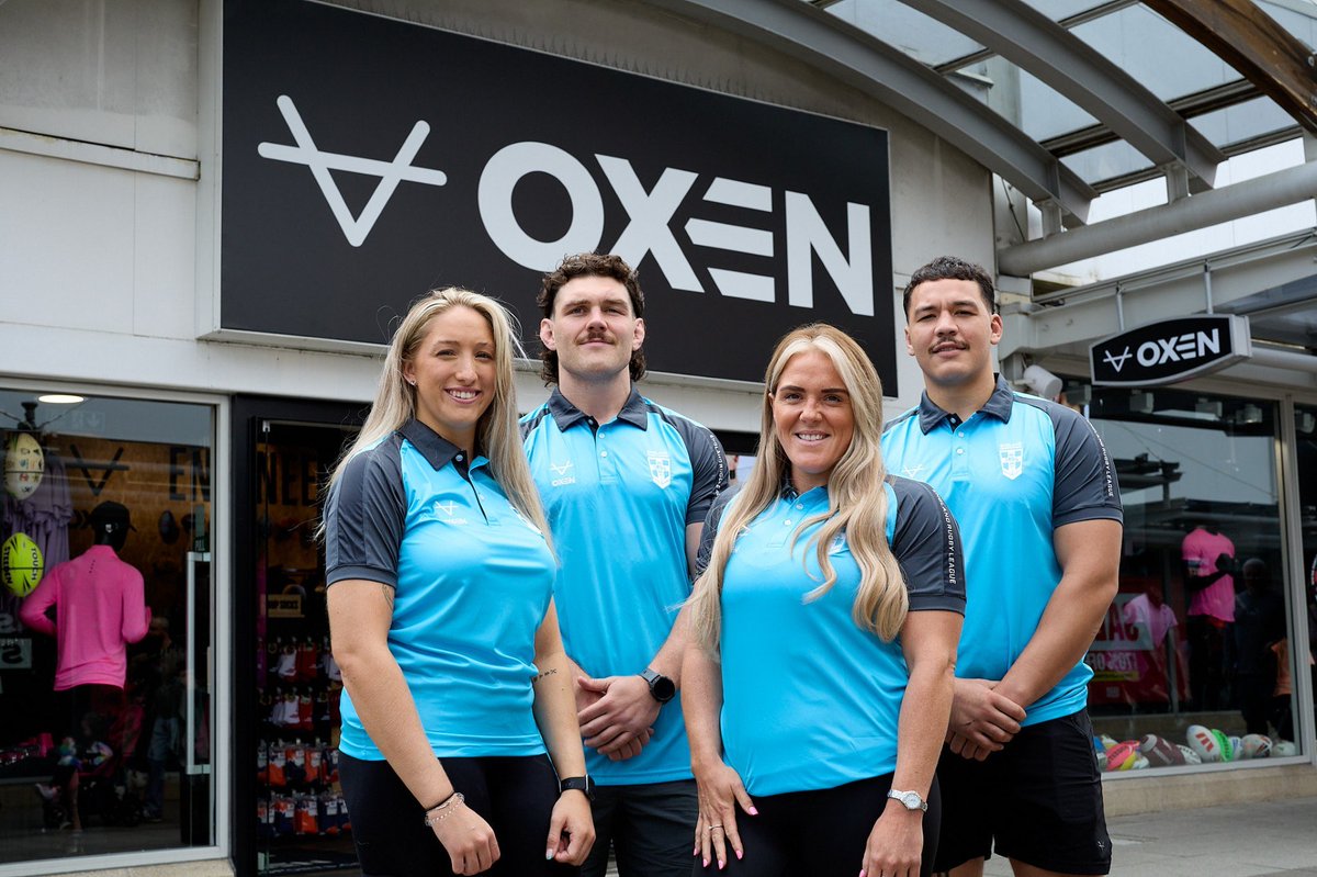 Did you manage to meet any of the England internationals in the <a href="/oxensportsuk/">OXEN Sports UK</a> flagship @junction32uk store at the weekend?

We had great fun launching the new ERL kit alongside Tyler Dupree, Robbie Mulhern, Amy Hardcastle &amp; Caitlin Beevers

#oxen #england #rugbyleague #ERL