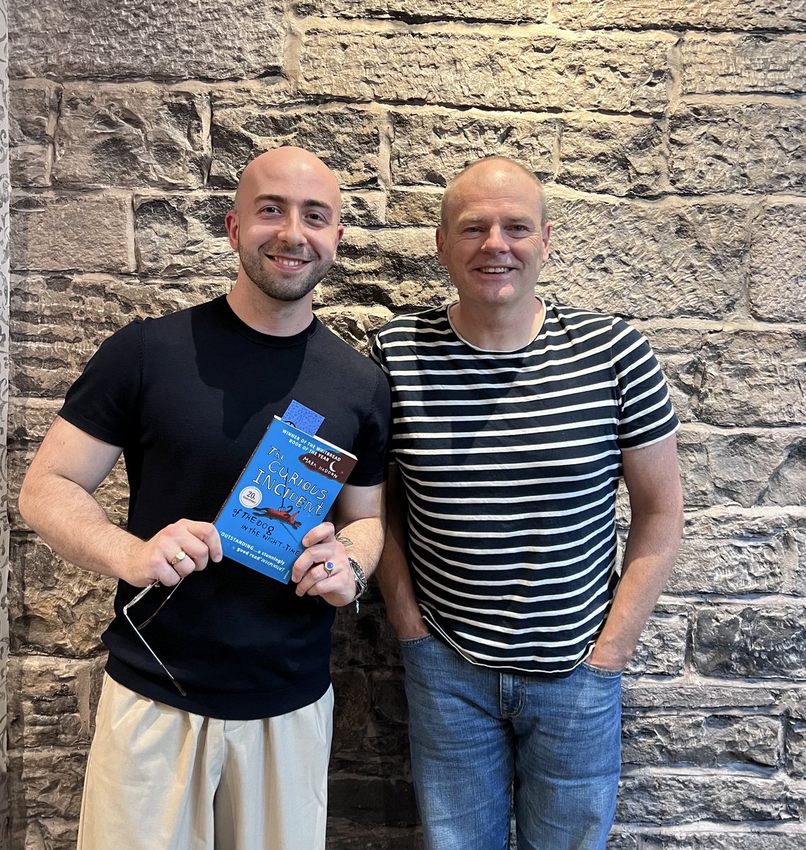 Last week I was delighted to meet Mark Haddon, author of The Curious Incident of the Dog in the Night-Time. 2/10 PhD authors are down, who next?