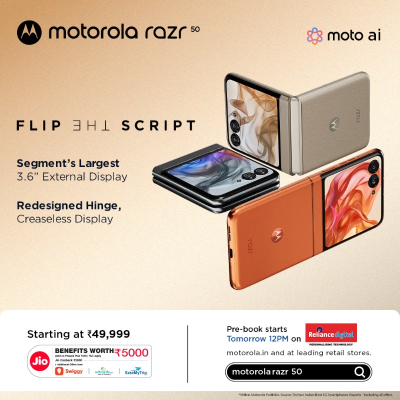 Motorola Razr 50 first sale today with special festive offer