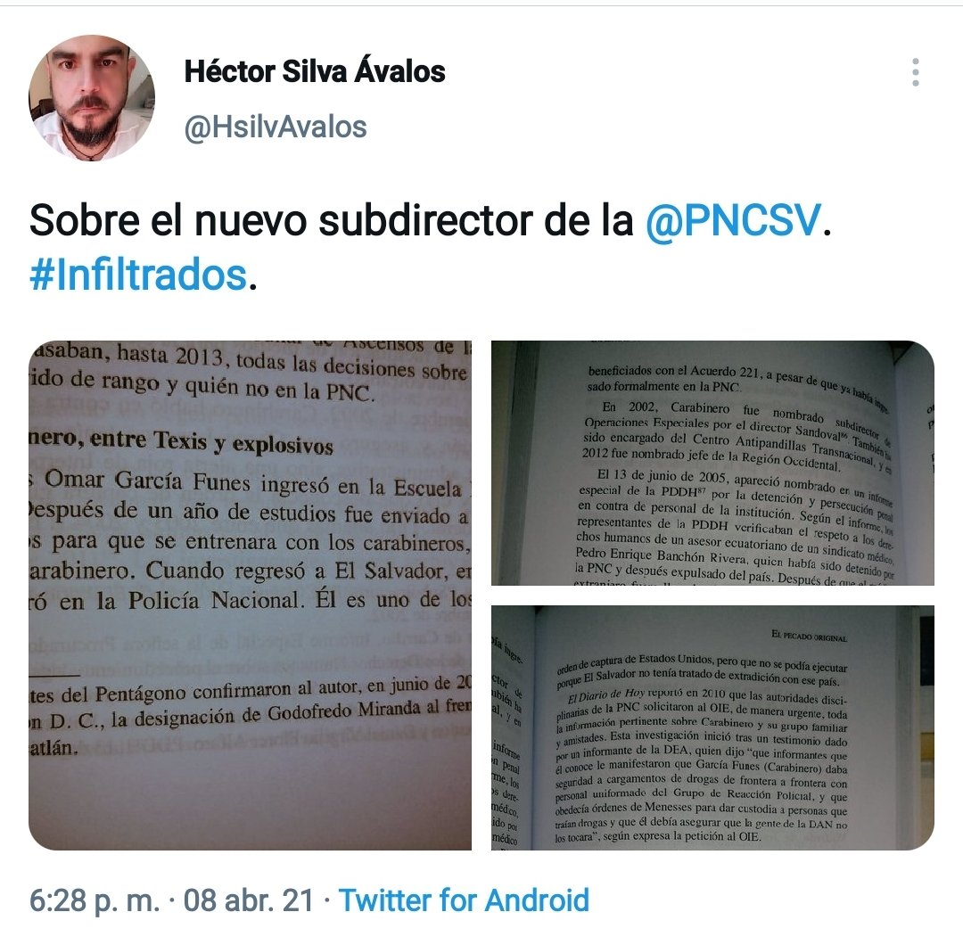 ElTrompudo2022's tweet photo. El muerto, Subdirector de inteligencia policial de la PNC, aparte de Torturador  y Asesino, era Narcotraficante. 

Douglas García Funes siempre tuvo expediente abierto por la DEA que lo vinculaban con protección fronteriza a Narcocarteles con personal de Unidad de Reacción Policial durante el gobierno de Saca!