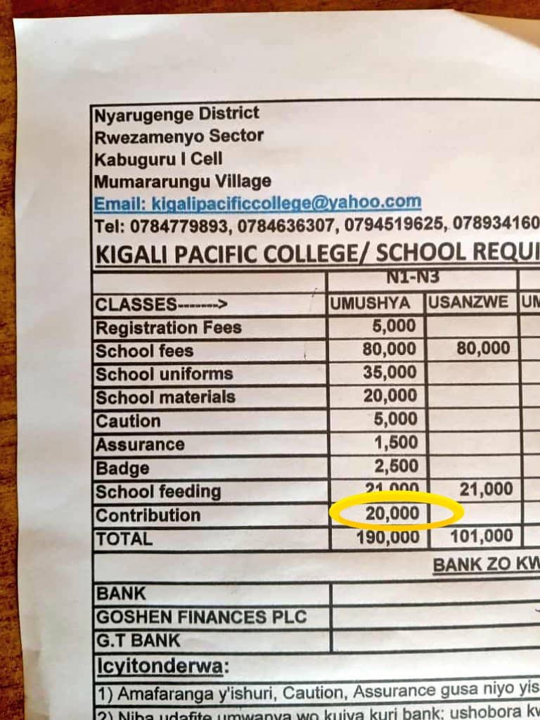 TayaTheoneste's tweet photo. Ababyeyi barerera kuri Kigali pacific college baratabaza @REBRwanda kuko nyiri iri shuri akomeje kubaka amafaranga yinyubako yiyitirira ko yubatse ruhurura kandi yarubatswe @CityofKigali barasaba ko amafaranga bayasubizwa cg akagirwa imigaba kuko bagize uruhare mu kubaka ishuri. https://t.co/YwtMOisFJv