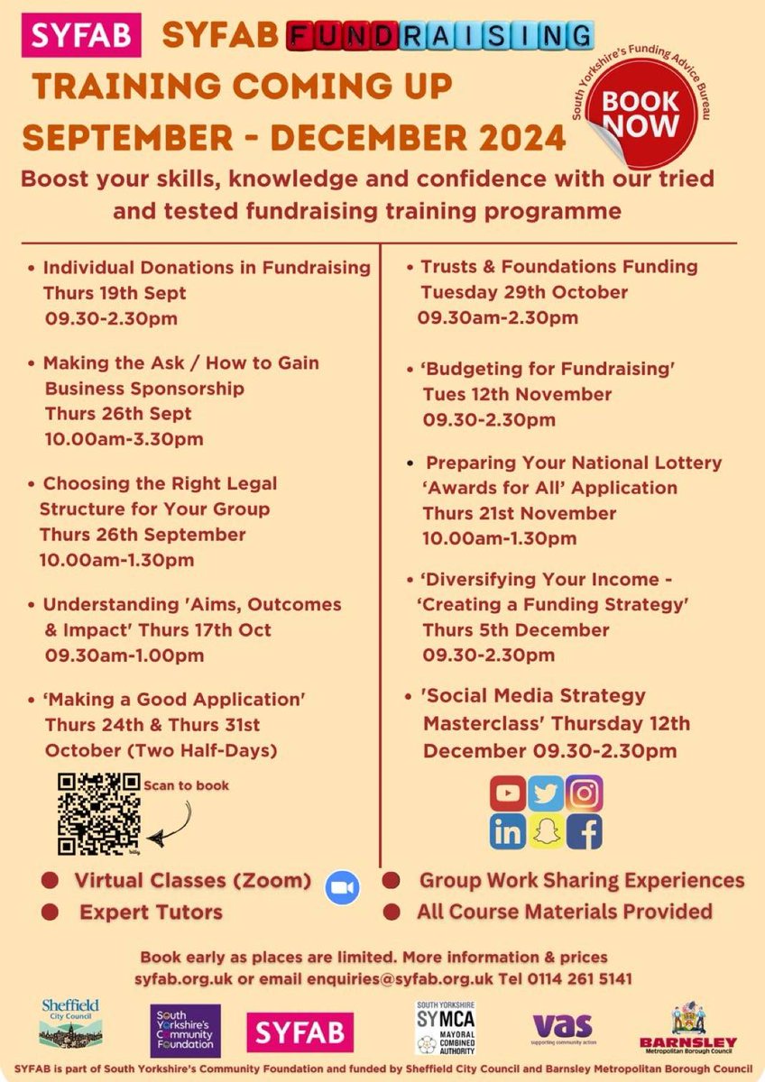 Quality funding training for voluntary &amp; community organisations!*

Building the knowledge, skills &amp; confidence of groups working on the various socio-economic problems they face

*not for profit groups and social enterprises. 

Book here: ow.ly/8fS850TiAHN