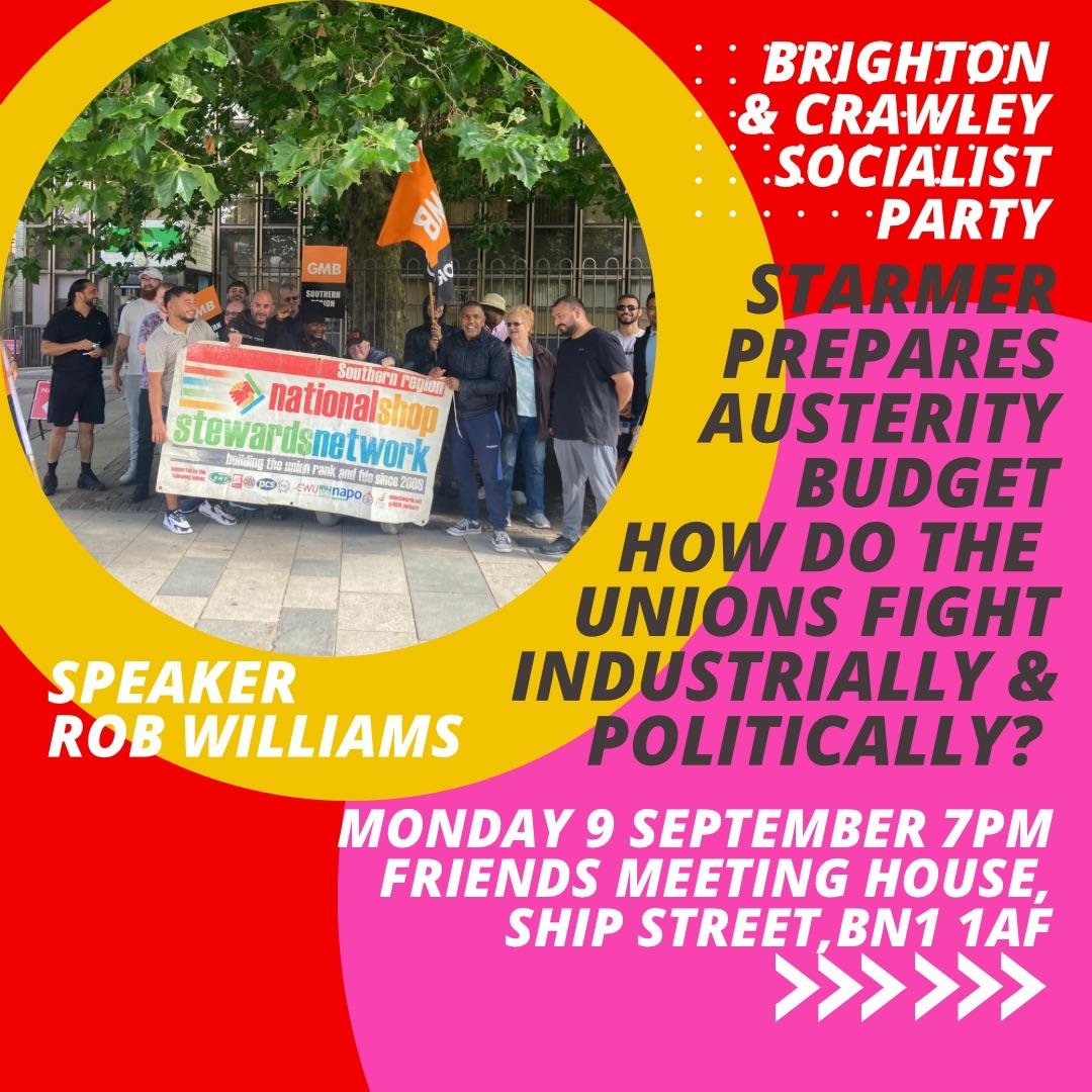 Socialist Party meeting today at the TUC
Starmer prepares austerity budget - how do the unions fight industrially and politically?
#TUC24 #TUC2024