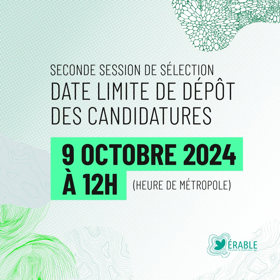 erable_program's tweet image. 𝗧𝗶𝗰 𝘁𝗮𝗰, 𝘁𝗶𝗰 𝘁𝗮𝗰... ⏳ Encore un mois pour répondre à la consultation de recherche-action permanente 2024 du programme ERABLE - Raconter le vivant pour agir !

Pour retrouver le cahier des charges, rendez-vous sur le site du programme 👉 erable.archi.fr/actualites/nou…