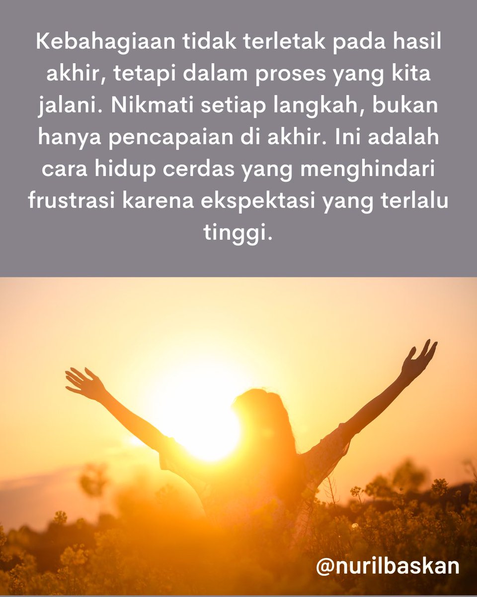 nurilbaskan's tweet photo. Hidup cerdas tidak selalu berarti menjadi luar biasa. Kadang, kebijaksanaan sejati ditemukan dalam menerima dan menikmati hal-hal biasa. Saat kita berhenti mengejar kesempurnaan, kita mulai menemukan kebahagiaan. https://t.co/Bk0jooMCmk