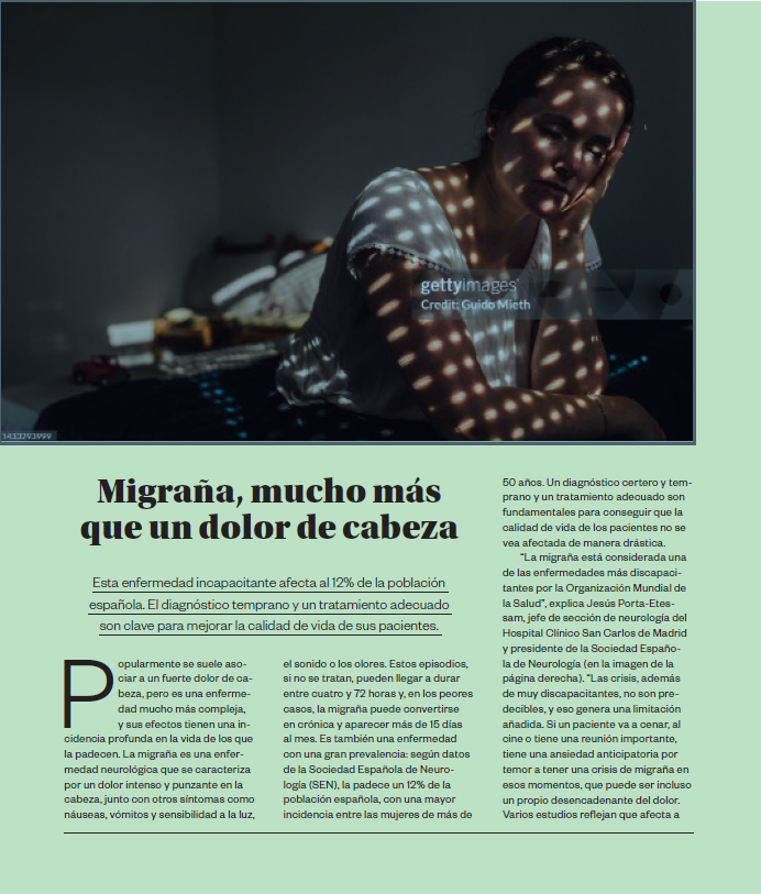 DrJesusPorta's tweet photo. Migraña, mucho más que un dolor de cabeza https://t.co/57RHXIhGuy
