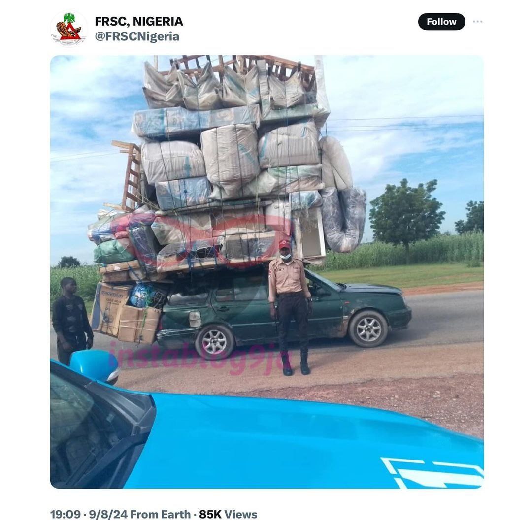 FRSC arrests man for driving an overloaded vehicle, image size:1080x1068