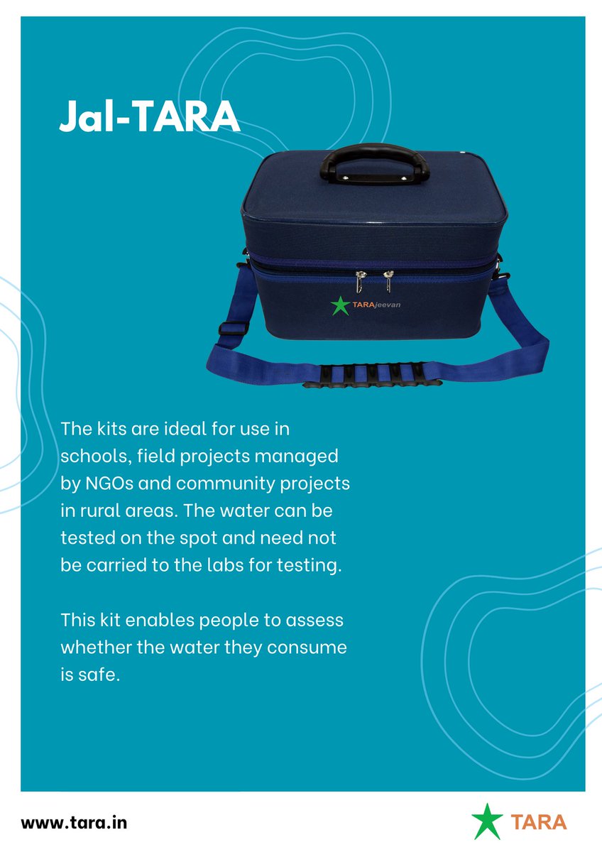 tarainovation's tweet photo. Devised by the Development Alternatives Group, the Jal-TARA water testing kit is a quick and easy way to assess drinking water quality. It simplifies the testing process, allowing people to monitor the safety of their water. 

#WaterQualityTraining #WaterTesting #SustainableWater https://t.co/wlGKKm3r8T