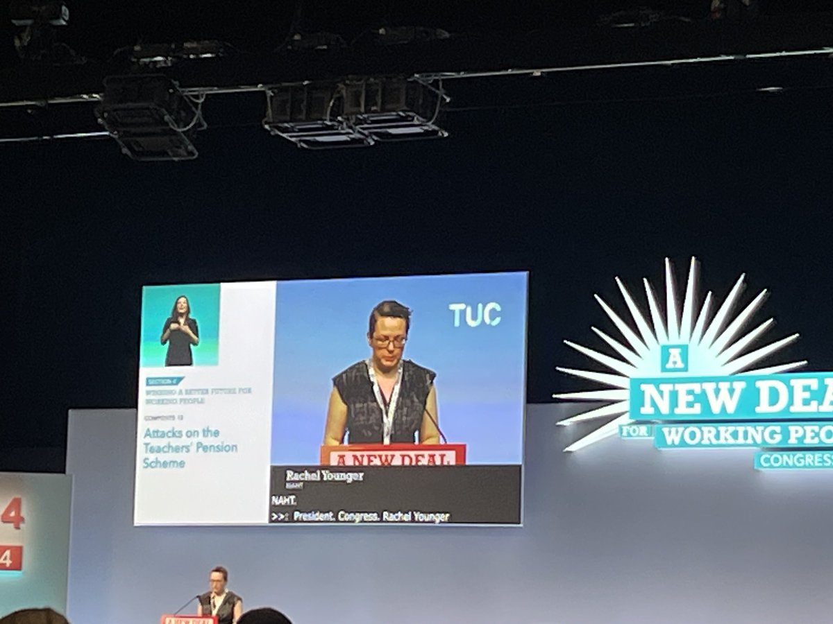 rob_kelsall's tweet photo. President of ⁦@NAHTnews⁩ Rachel Younger moving a motion on the attacks on the Teachers Pension Speech by ULT Academy Trust. 

‘You should be ashamed’ of your actions ULT. https://t.co/eKlfownhxG