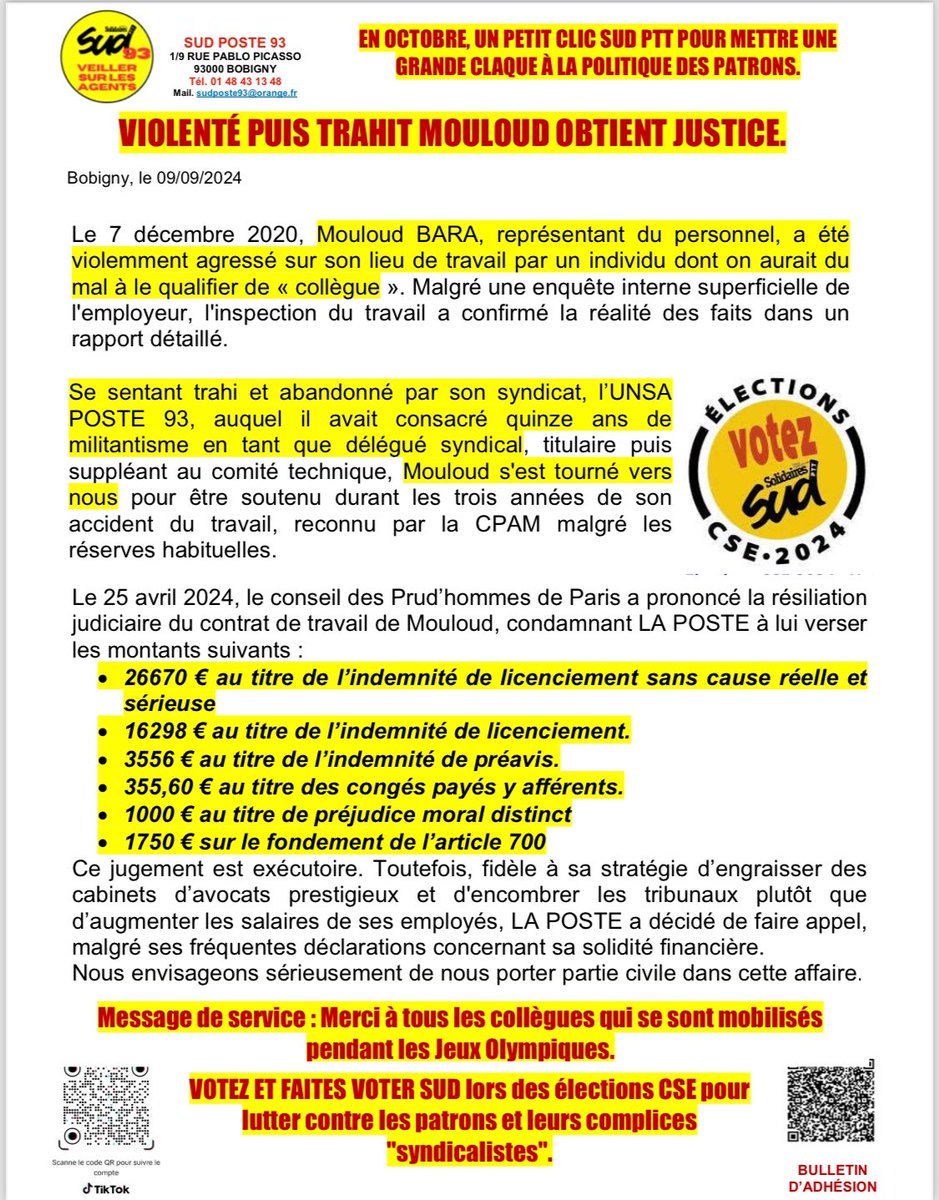 Violenté puis trahit Mouloud obtient justice.