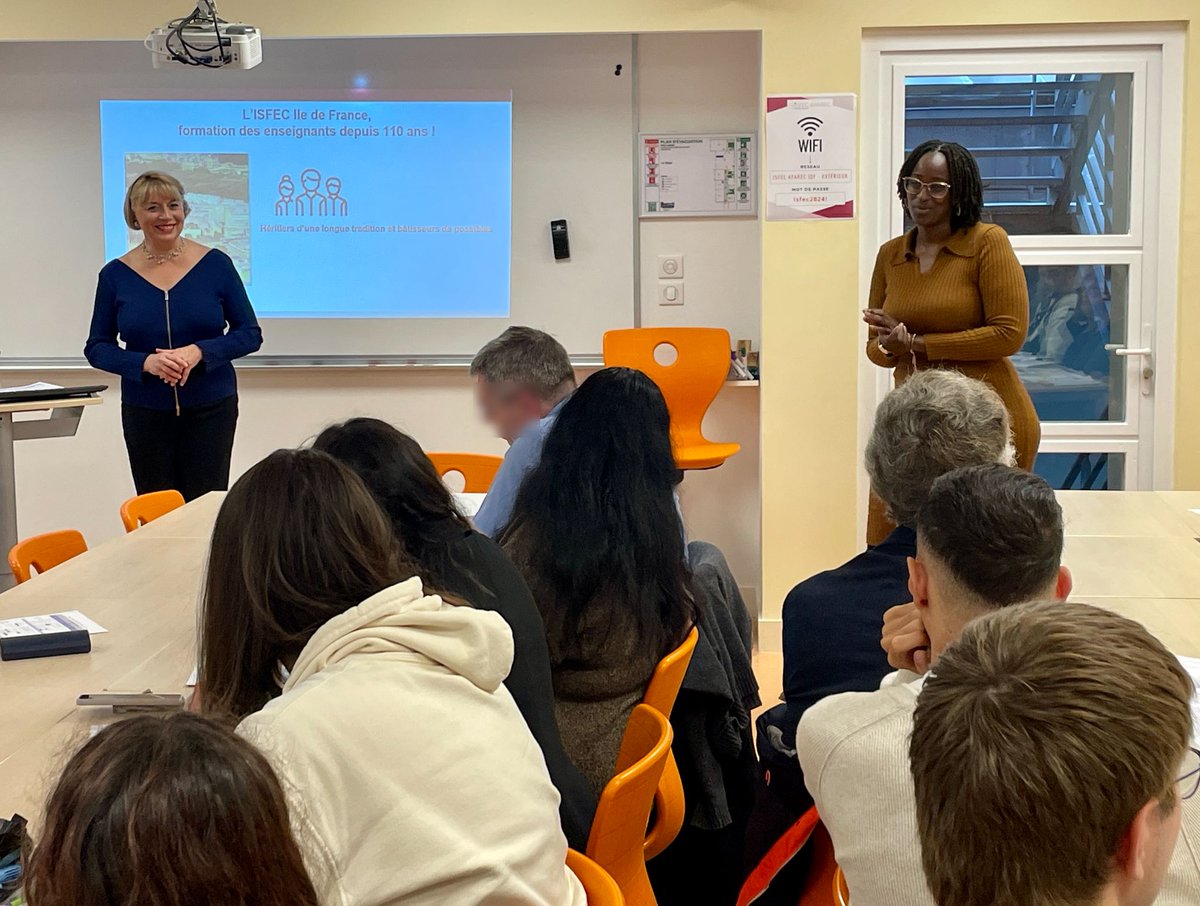 ISFEC_AFAREC's tweet image. Ce matin nous avons accueilli dans nos murs la nouvelle promotion de #master1MEEF 2nd degré. Nous sommes ravis qu&apos;ils aient rejoint l&apos;ISFEC IdF et nous leur souhaitons une excellente année à l&apos;@ISFEC_AFAREC !!! 
#isfec #masterMEEF #college #lycee #enseignementcatholique