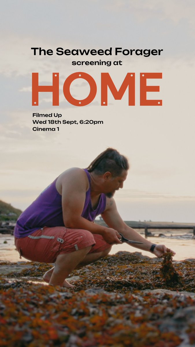 Our short documentary "The Seaweed Forager" will be screening at <a href="/HOME_mcr/">HOME</a> in Manchester on the 18th of September as part of Filmed Up, a showcase of the best independent short films being made in the North West. 

Anyone planning on attending?

#ProperStorytellers