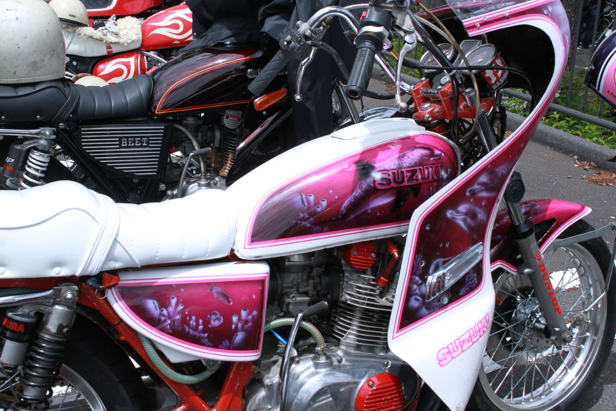 GS400 タンク パープル ピンク