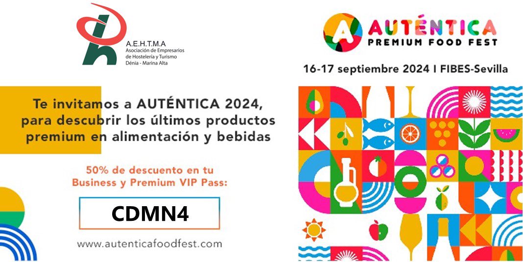 Llega #AUTENTICA2023 el 16  y   17!de septiembre, el evento de alimentación y bebidas premium y punto de encuentro del sector de la gran distribución y retail. No te lo pierdas y consigue tu entrada con descuento en: 
autenticafoodfest.com/visitar/ticket…