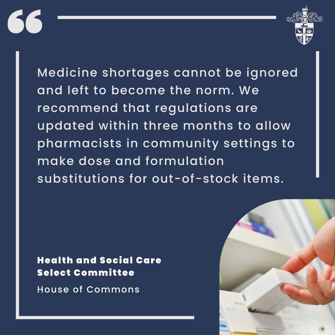 The Health and Social Care Committee published key priorities for pharmacy. We have urged the Government to act on its recommendations: bit.ly/3R5YVam <a href="/CommonsHealth/">Health and Social Care Committee</a>
