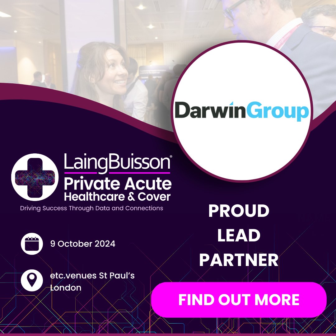 LaingBuisson (@laingbuisson) on Twitter photo For this year’s Private Acute Healthcare & Cover Conference, we are thrilled to have <a href="/darwingroup_ltd/">Darwin Group</a> as our Lead Partner.
Interested in viewing the conference agenda? Visit: eu1.hubs.ly/H0bFjQP0 For this year’s Private Acute Healthcare & Cover Conference, we are thrilled to have <a href="/darwingroup_ltd/">Darwin Group</a> as our Lead Partner.
Interested in viewing the conference agenda? Visit: eu1.hubs.ly/H0bFjQP0