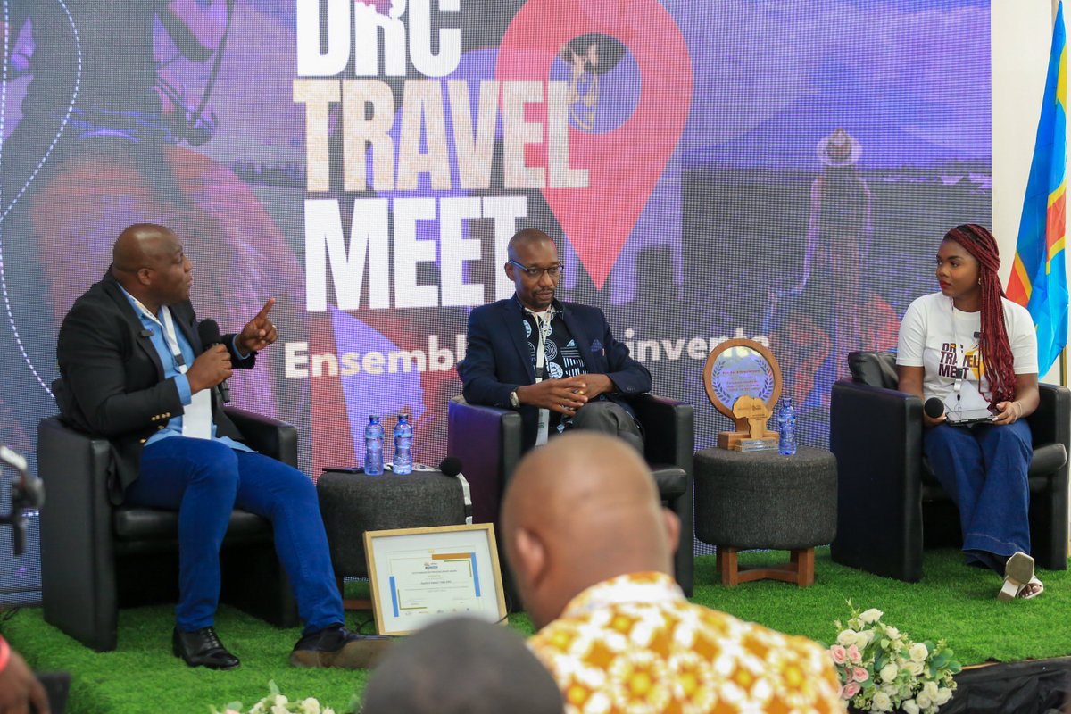 #Jour_2 | Panel 2 «l’écoresponsabilité pour un développement durable». 
Avec Mr Guyguy Mangoni, coordonnateur exécutif de <a href="/BomboLumene/">Fondation Bombo Lumene</a> et Mr <a href="/alkitenge/">A.L Kitenge</a> de <a href="/LegacyTALKHub/">Legacy TALK</a>, il a été débattu sur l'importance de notre biodiversité naturelle et environnementale pour aider le tourisme.