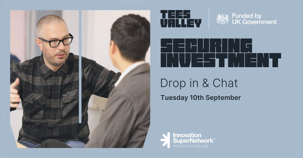 If you’re an early-stage business or looking to scale, our Investment manager can talk you through options available on the Tees Valley Securing Investment Programme.

📅Tuesday 10th September
📍Wilton Centre, Redcar
⏲️10am-4pm (drop-in)

Find out more 👉ow.ly/8ouL50SNVWr