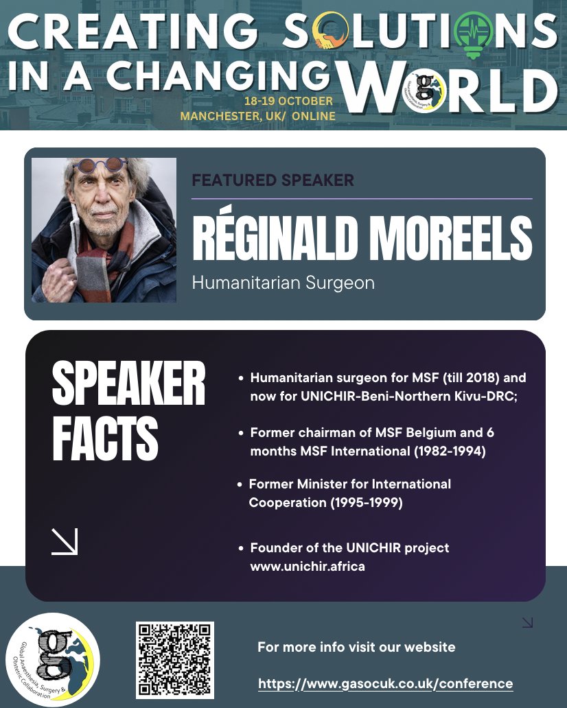 GASOC (@gasoc_2015) on Twitter photo We are honoured to welcome Reginald Moreels to #GASOC2024 conference. 🌟🌟
👉Humanitarian surgeon
👉Former chairman of <a href="/msfbelgique/">MSF Belgique</a> and <a href="/MSF/">MSF International</a>
👉Former Belgian Minister for International Cooperation
👉 Founder of UNICHIR project
Don't miss this session! #creatingsolutions We are honoured to welcome Reginald Moreels to #GASOC2024 conference. 🌟🌟
👉Humanitarian surgeon
👉Former chairman of <a href="/msfbelgique/">MSF Belgique</a> and <a href="/MSF/">MSF International</a>
👉Former Belgian Minister for International Cooperation
👉 Founder of UNICHIR project
Don't miss this session! #creatingsolutions