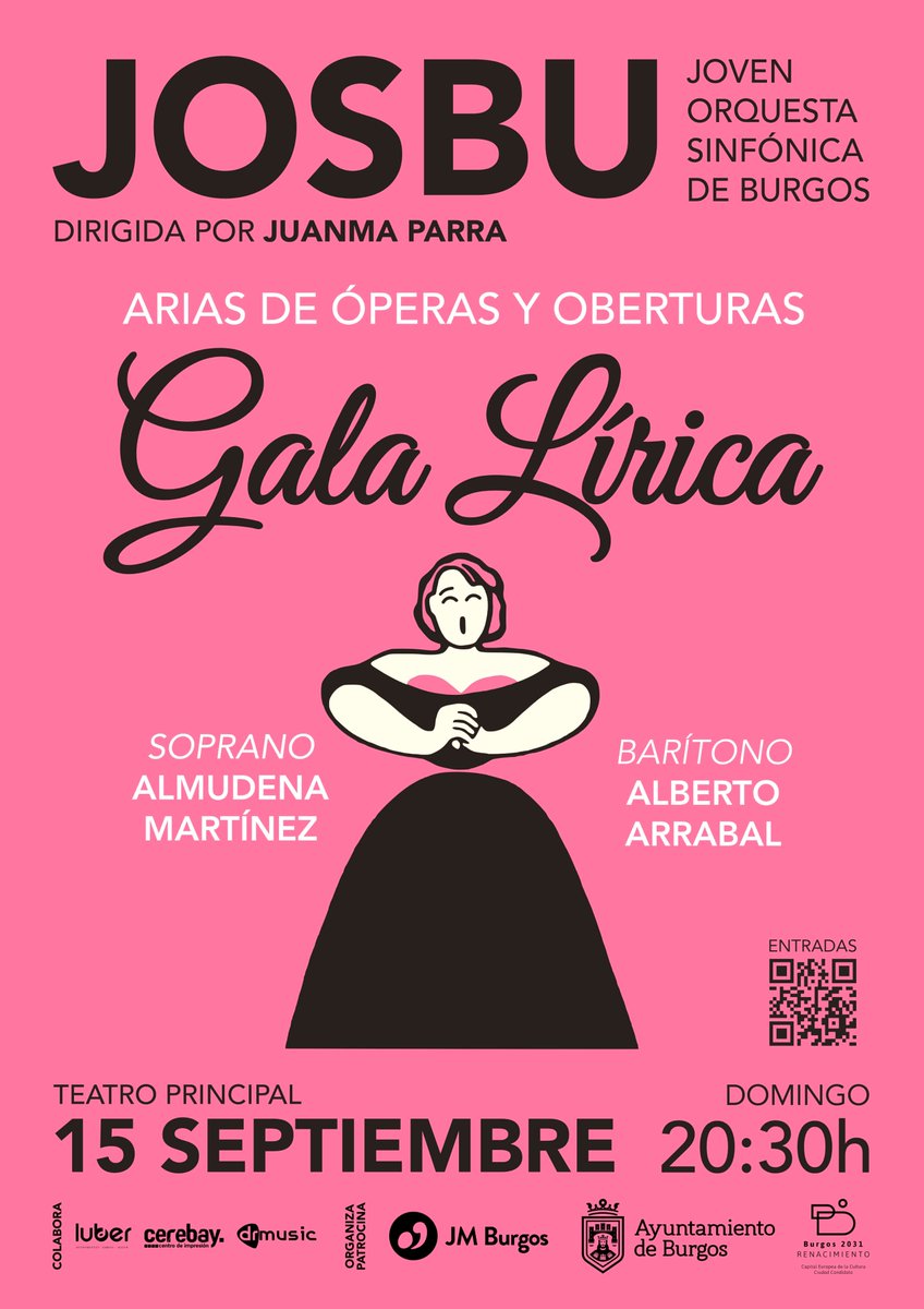 Menos de una semana para nuestra Gala Lírica, con arias de óperas y oberturas. 
🗓️ Este domingo 15
🕣 A las 20:30h
📍 En el Teatro Principal de Burgos
🎟️ Por solo 10€ en taquilla o en s.josbu.es/entradas244

+ℹ️ josbu.es/eventos/gala-l…