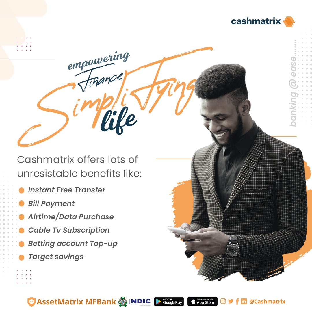 CashmatrixA's tweet image. Life&apos;s too short for financial complexity!
Cashmatrix makes banking easy, so you can focus on your passions. #SimplifyingFinance #EmpoweringYou