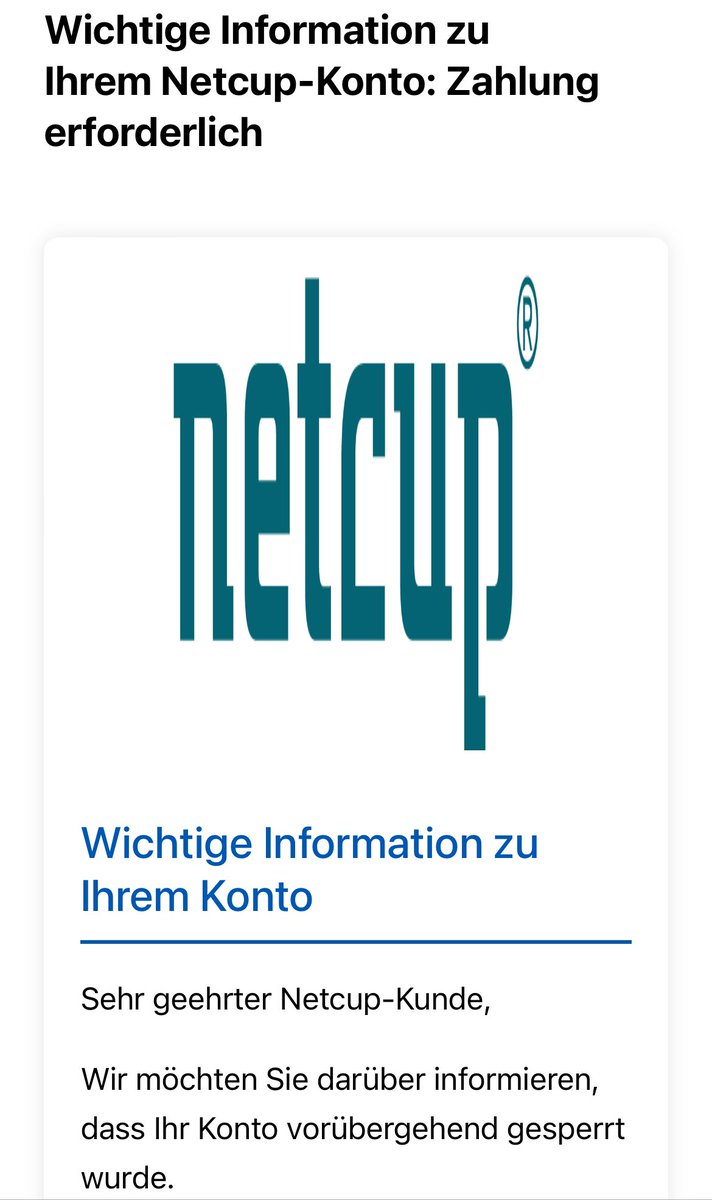 Achtung ⚠️ 
Aktuell trudeln wieder einige betrügerische Mails ein, die behaupten von <a href="/netcup/">netcup</a> zu sein⚠️