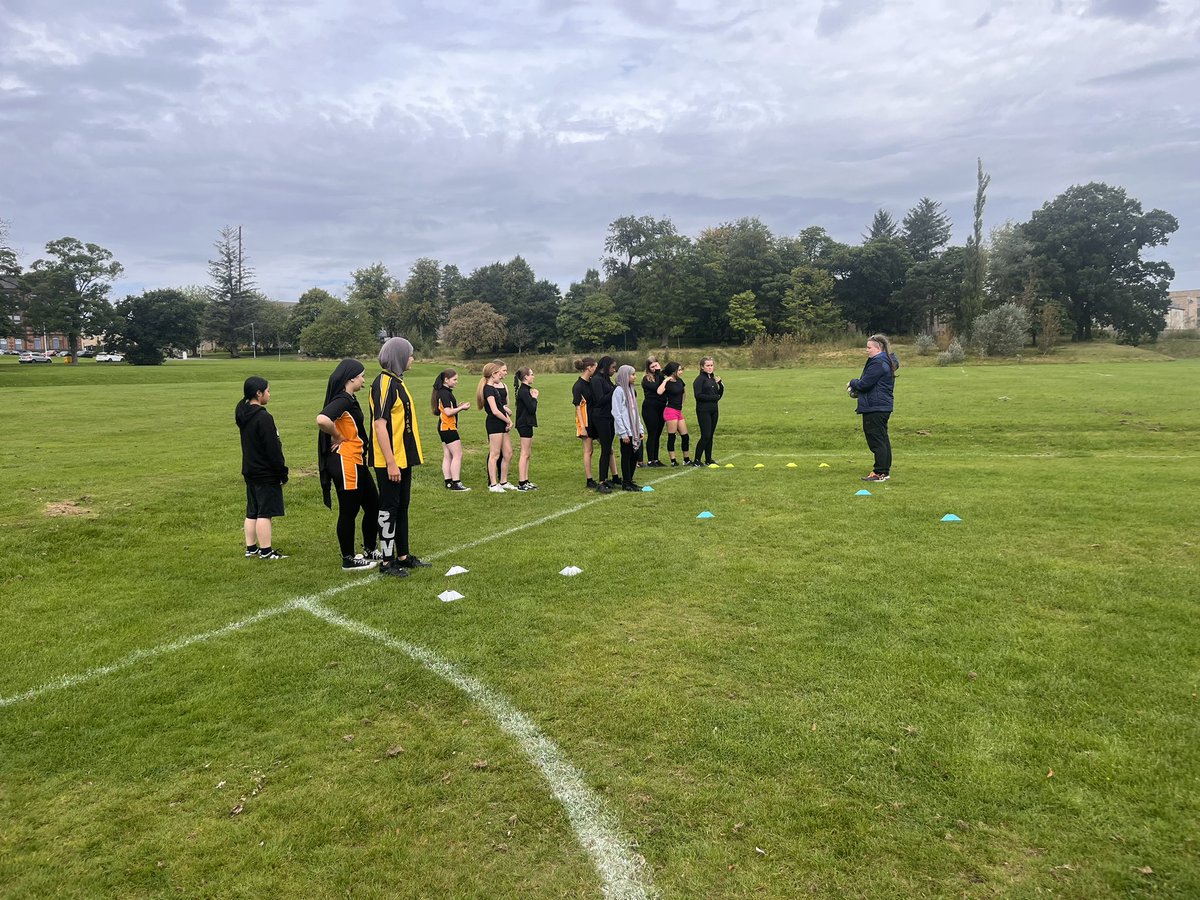 STAphysed's tweet photo. School of Rugby is back 😎😎

Some snaps from our S1-S3 girls session this morning with Chiara from GHK 👌🏼

@StThomasAqSec @MrsRitchieSTA https://t.co/UqwaMnJwsP