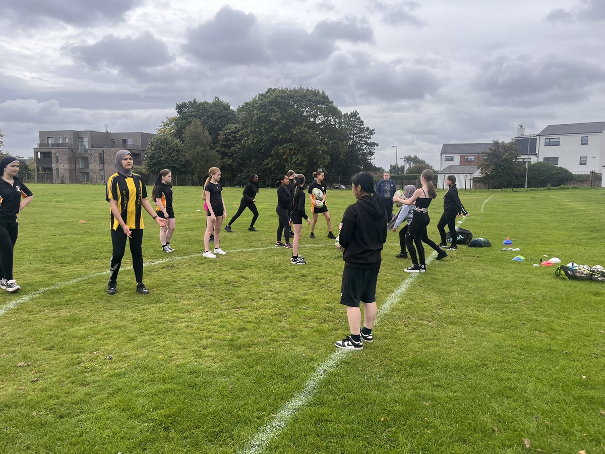 STAphysed's tweet photo. School of Rugby is back 😎😎

Some snaps from our S1-S3 girls session this morning with Chiara from GHK 👌🏼

@StThomasAqSec @MrsRitchieSTA https://t.co/UqwaMnJwsP