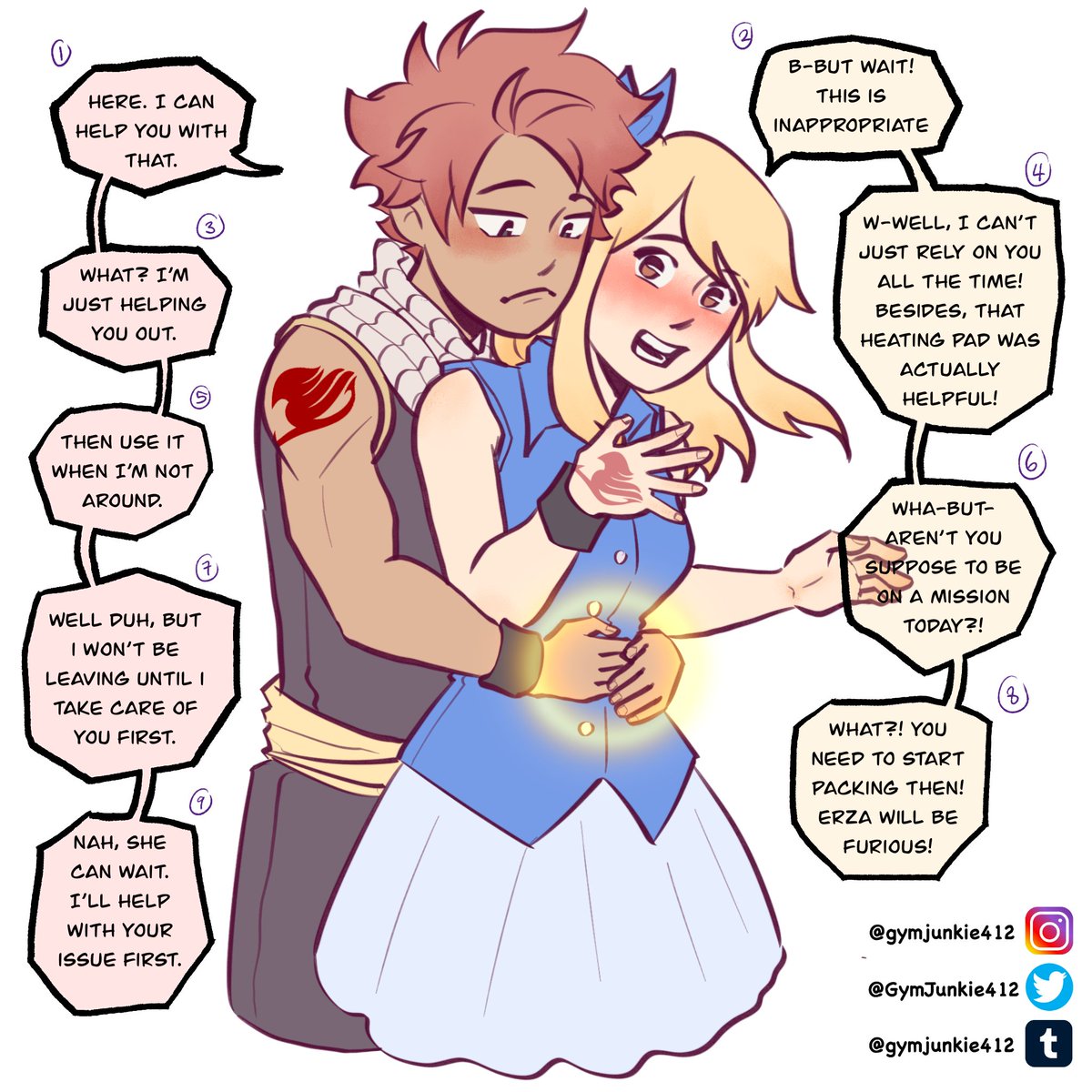🧡Cute Nalu Comic🧡 
#FairyTail #Nalu #gruvia 
(1/2)