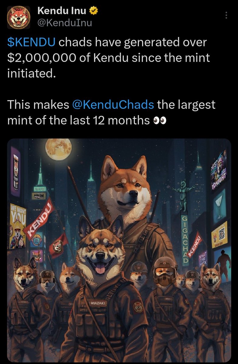 Kendu_Ishu's tweet photo. @CapitalistOG @KenduChads NFT minted over $2M already, 40% left to be minted. @3orovik is a #kenduPartner for this project. Holding a $kendu chad NFT gives you ownership into @KenduChads NFT marketplace and you earn 2.5% of volume as a reward, in ETH https://t.co/Opb5v0qIgy