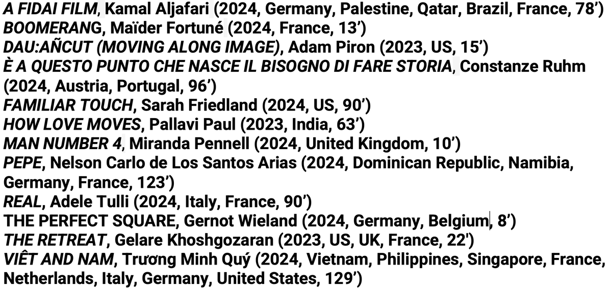 Julian Ross (@rossjulian) on Twitter photo Heading to Rome later this week for <a href="/VillaMedicis/">Villa Médicis</a> Film Festival! I was on their selection committee this year, and I'll be doing Q&As with Truong Minh Quy, <a href="/adam_piron/">Adam Piron</a> and Gelare Koshgozaran. Here's the competition line-up; see link for other screenings villamedici.it/en/festival-di… Heading to Rome later this week for <a href="/VillaMedicis/">Villa Médicis</a> Film Festival! I was on their selection committee this year, and I'll be doing Q&As with Truong Minh Quy, <a href="/adam_piron/">Adam Piron</a> and Gelare Koshgozaran. Here's the competition line-up; see link for other screenings villamedici.it/en/festival-di…