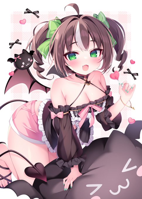 納品しました🎀🦇  #skeb 