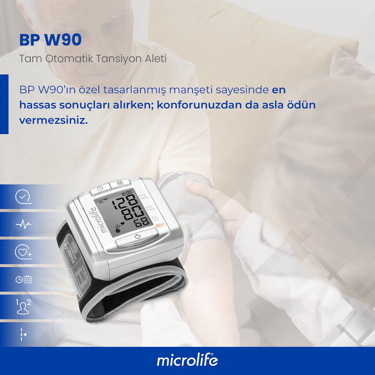 microlifetr's tweet image. Ölçüm hafızası sayesinde çoklu kullanım imkanı sunan Microlife BP W90, iki ayrı kullanıcının 99 ölçüm sonucunu hafızasında tutabilmektedir.

#microlife #tansiyonaleti #tansiyon #bloodpressure
