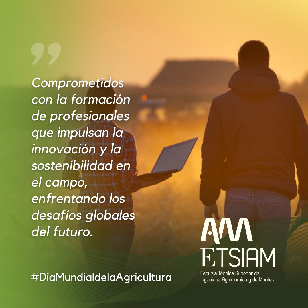 🗣️#DíaMundialdelaAgricultura 🌐🌱
Hoy celebramos el papel fundamental de la agricultura en nuestras vidas. Estamos comprometidos con la formación de profesionales que impulsan la innovación y la sostenibilidad en el campo, enfrentando los desafíos globales del futuro