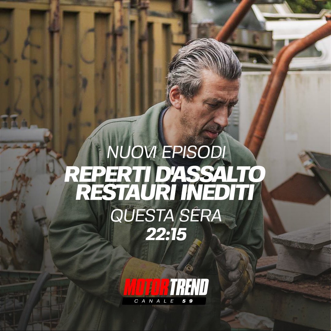 motortrendIT's tweet image. La #TurboWeek inizia con i dietro le quinte e le avventure più divertenti di Michael e il suo team 🤩 

#RepertiDAssalto: #RestauriInediti - questa sera alle 22:15 in prima TV su #MotorTrend, canale 59