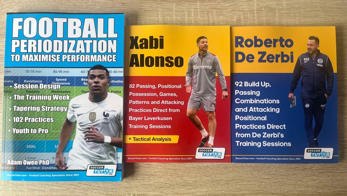 🚀 Just received these amazing football coaching books, and I’m pumped to dive in! 📚 From mastering football periodization by <a href="/adamowen1980/">Adam Owen PhD</a> to learning the tactical insights of <a href="/XabiAlonso/">Xabi Alonso</a>  and Roberto De Zerbi, these are perfect for any coach looking to elevate their game! ⚽🔥