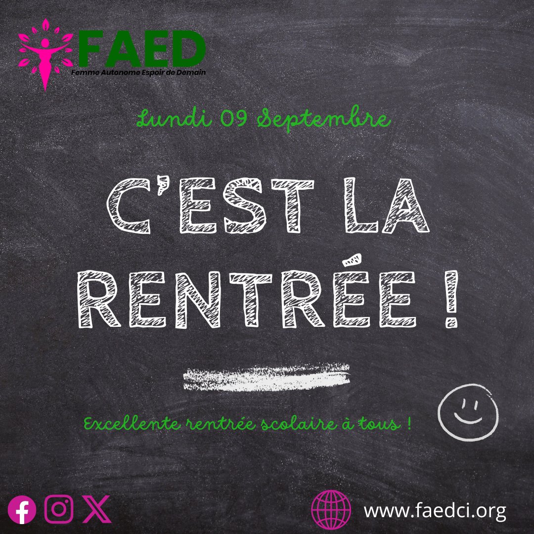 [ Bonne rentrée scolaire] 
" L'éducation, c'est la boussole de la vie".
 Franck Somkine
Excellente rentrée scolaire à tous les élèves de la Côte d’Ivoire.
Que le succès soit au cœur de cette nouvelle année qui débute.
#rentreescolaire #rentrée2024
