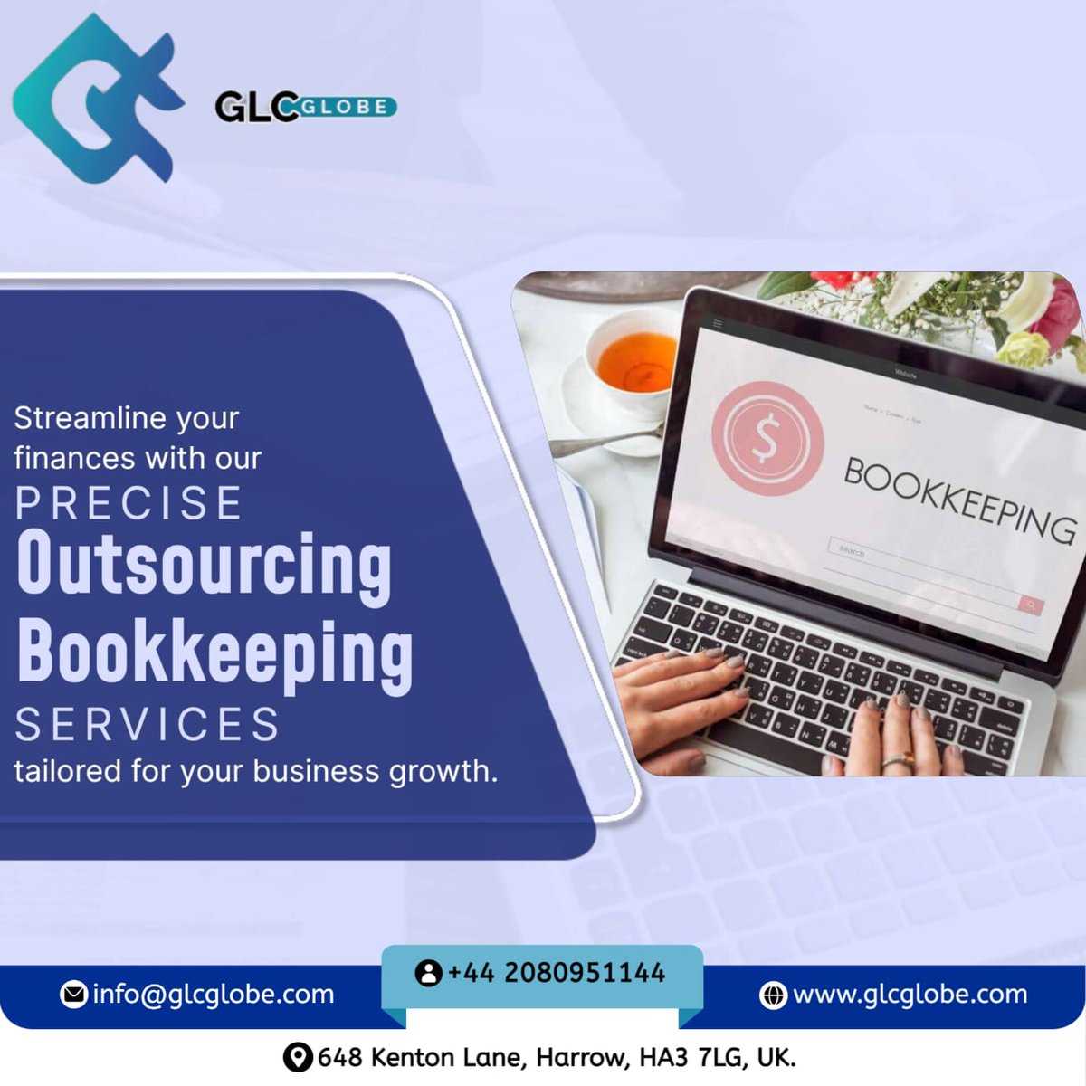 Streamline your finances with our Precise Outsourcing Bookkeeping Services. We handle all your bookkeeping needs with accuracy and efficiency, freeing you to focus on what you do best.#StreamlineFinances #GlobalOutsource #Business #Bookkeeping #Accounting #Services #CPA #GLCGlobe