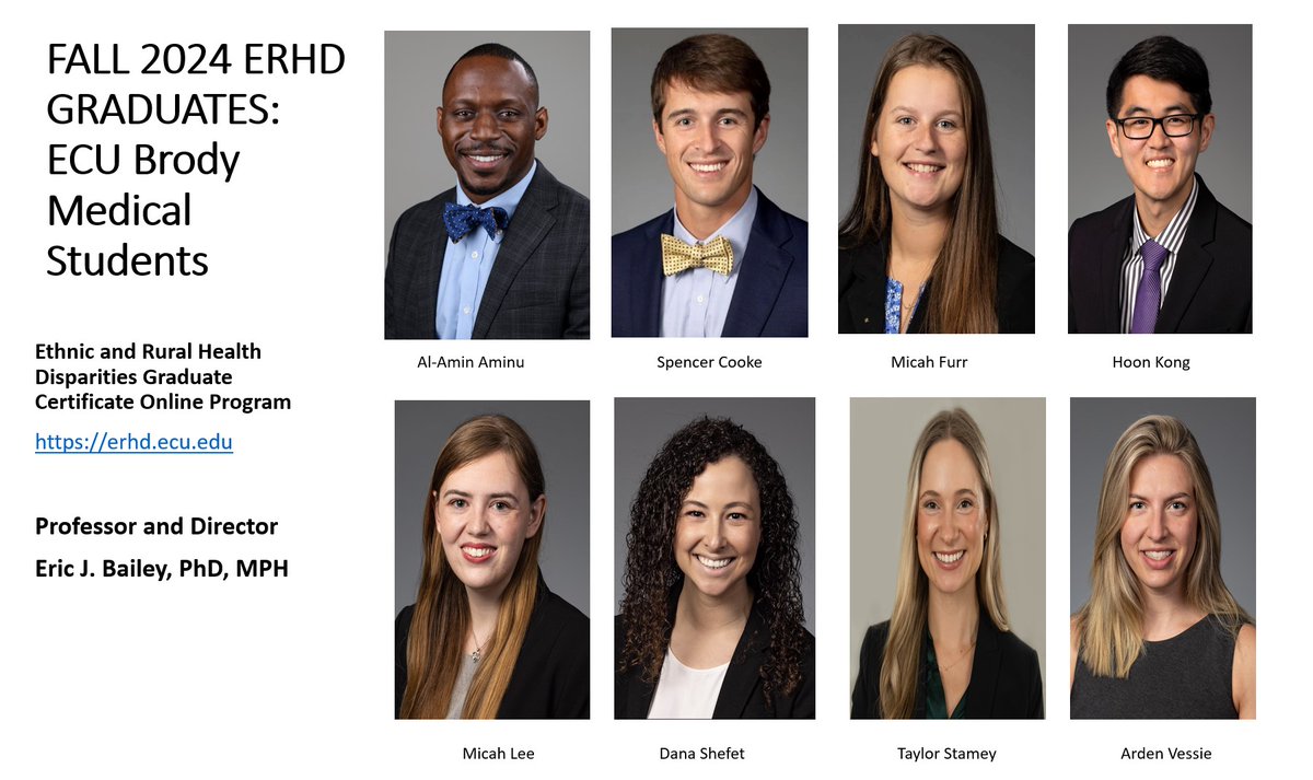 Distinctly Brody (@brodydistinctly) on Twitter photo Congrats to our <a href="/ECUBrodySOM/">ECU Brody School of Medicine</a> Service-Learning Scholars for earning the #ERHD Graduate Certificate! Amazing work! <a href="/ScSpencercooke/">Spence</a> <a href="/Bballer8888/">Micah Furr</a> <a href="/ShefetDana/">Dana Shefet</a> <a href="/ardenv_futuremd/">Arden Vessie (she/her/hers)</a> <a href="/jennecrottymd/">Jennifer Crotty, MD</a> <a href="/ERHD2010/">ERHD</a>
For program ℹ️erhd.ecu.edu Congrats to our <a href="/ECUBrodySOM/">ECU Brody School of Medicine</a> Service-Learning Scholars for earning the #ERHD Graduate Certificate! Amazing work! <a href="/ScSpencercooke/">Spence</a> <a href="/Bballer8888/">Micah Furr</a> <a href="/ShefetDana/">Dana Shefet</a> <a href="/ardenv_futuremd/">Arden Vessie (she/her/hers)</a> <a href="/jennecrottymd/">Jennifer Crotty, MD</a> <a href="/ERHD2010/">ERHD</a>
For program ℹ️erhd.ecu.edu