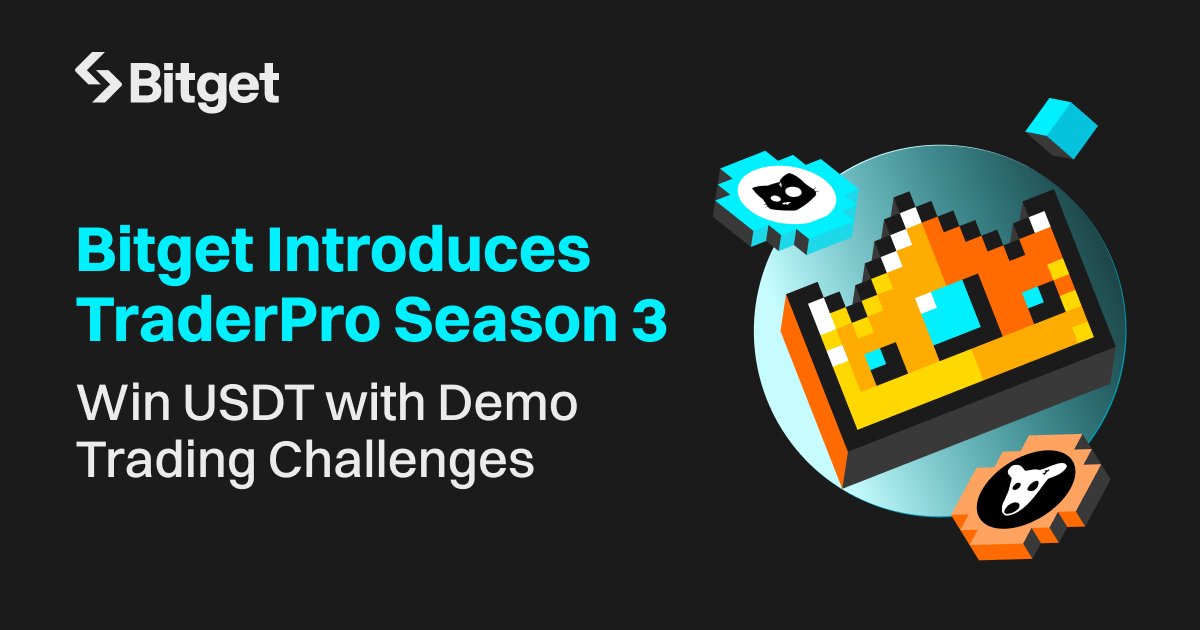 bitget's tweet photo. Think you’re smart with trading? 💡

🚀TraderPro Season 3 is live, and we’re backing you with up to $10,000 in funding!

Start with a demo, then move to live trading with our "Funding Power-Up &amp; MEME Coin Challenge."

Show us your trading skills 👇
https://t.co/cqvcWGaVLW https://t.co/YqiV4FYH25